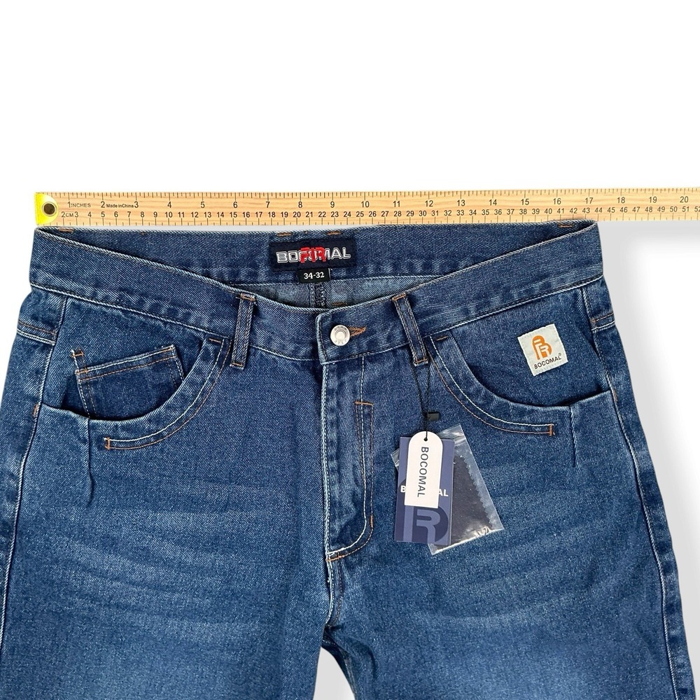 Bocomal FR Jeans Men 34x32 (ACT 34x31) Blue Denim Cotton Non-Stretch CAT II NWT - Picture 12 of 14